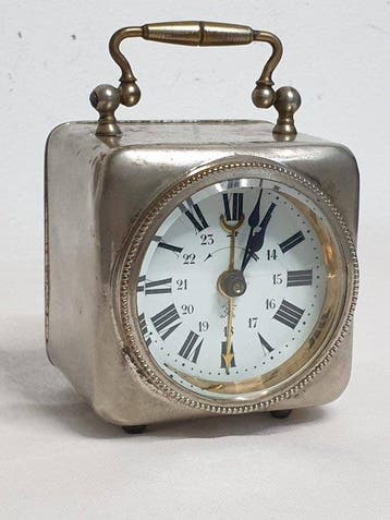 Wekker, Rijtuigklok - Japy Frères & Cie - Metaal - 1910-1920, Antiek en Kunst, Antiek | Klokken