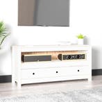 vidaXL Tv-meubel 114x35x52 cm massief grenenhout wit, Huis en Inrichting, Kasten | Televisiemeubels, 100 tot 150 cm, Verzenden