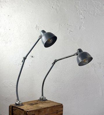 Lamp (2) - Staal - Industriële lampen set 2