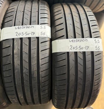 2x 205-50-17 Vredestein Zomer 2x 5.5mm €55 PerBand 205 50 17, Ophalen, Gebruikt, 17 inch, 205 mm