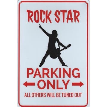 Wandbord -  Parking Only Rock Star, Ophalen of Verzenden, Nieuw