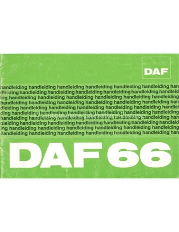 1975 DAF 66 INSTRUCTIEBOEKJE NEDERLANDS, Auto diversen