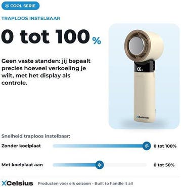 2dekans | XCelsius® Handventilator - Draagbare Mini, Ophalen of Verzenden, Zo goed als nieuw