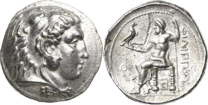 Tetradrachme 319/318 v Chr, Koenige von Makedonien Philip..., Postzegels en Munten, Munten | Europa | Niet-Euromunten, Verzenden