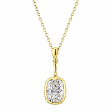 Hanger - 14 karaat Geel goud - 5.50ct. tw. Diamant