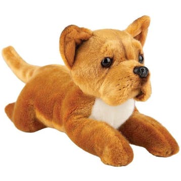 Staffordshire bull terrier knuffel - bruin - pluche - 30 cm, Verzenden, Nieuw