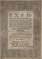 W. von Oranje-Nassau - Exemplum interceptarum literarum, Antiek en Kunst