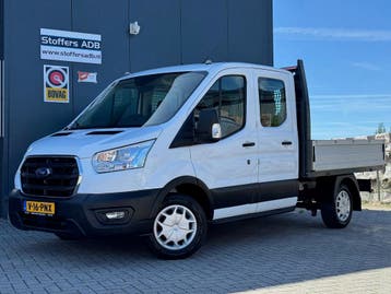Ford Transit 310 2.0 TDCI 130pk L2H1 DC Trend | Open Laadbak, Gebruikt, Wit, Dealer onderhouden, Ford