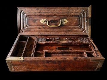 Anglo-Indian writing chest - Hout, Messing - India - Britse
