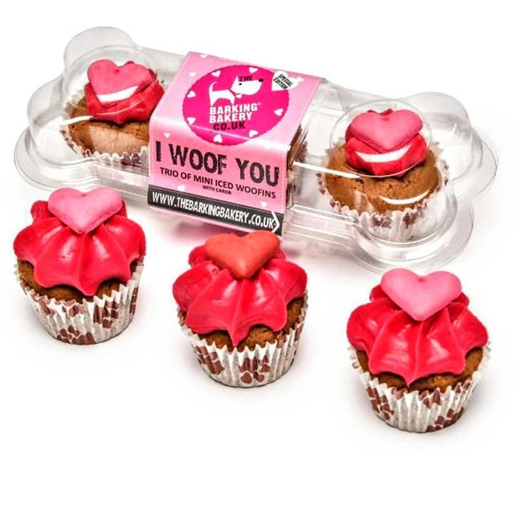 Barking Bakery Trio Mini Iced I Woof You Valentine, Dieren en Toebehoren, Honden-accessoires, Nieuw, Verzenden