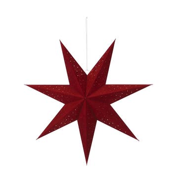 House of Seasons kerstster velvet rood (Overige), Verzenden