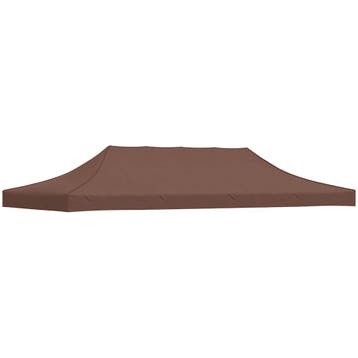 vidaXL Partytentdak 270 g/m² 6x3 m bruin, Verzenden, Nieuw, Partytent
