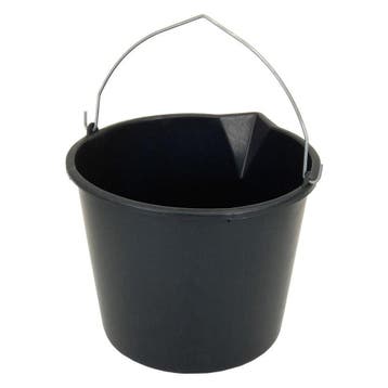 Emmer met Schenktuit - 12 Liter - Zwart, Nieuw