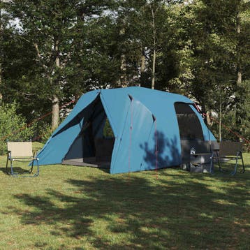 vidaXL Dome Tent 6-Person met dak met opslag Blauw 500 x 314, Verzenden, Nieuw, Tot en met 2