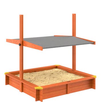 Zandbak Sami 120x120cm incl Zonbescherming UV 50+, Kinderen en Baby's, Speelgoed | Buiten | Zandbakken, Verzenden, Nieuw