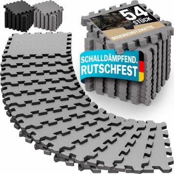 Vloerbescherming/puzzelmatten set van 54 grijs 264x175x1cm, Verzenden, Nieuw