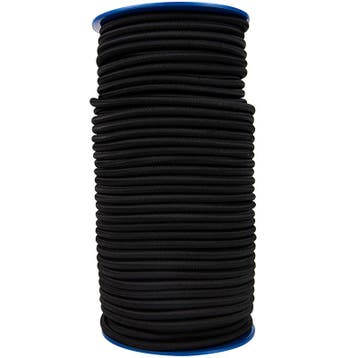 Elastisch koord 12mm zwart op rol - 50 meter, Ophalen of Verzenden, Nieuw