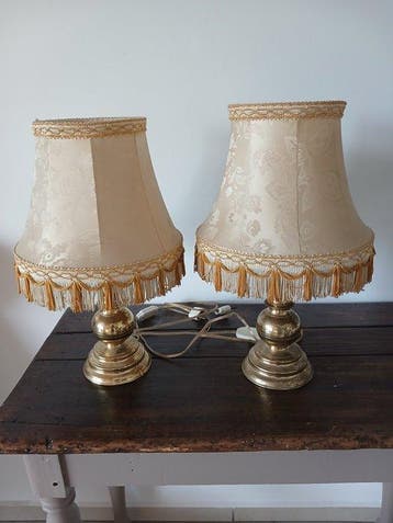 Lamp (2) - Messing - Koppel lampen