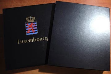 Luxemburg - Een leeg luxe DAVO album met cassette met, Gestempeld