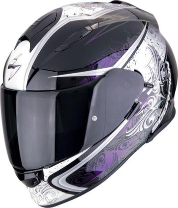 Scorpion EXO-491 Run Zwart Wit Paars Integraalhelm, Motoren, Nieuw met kaartje, Overige merken, Heren, Verzenden