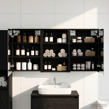 vidaXL Badkamerkastenset 3 pcs 126 x 16 x 62.5 cm Bewerkt, Verzenden, Nieuw