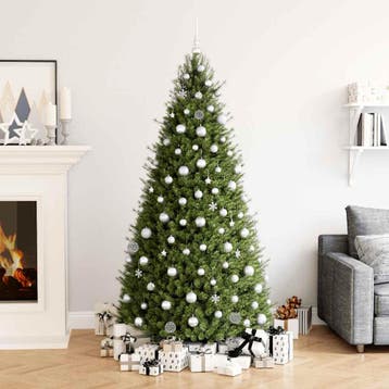 vidaXL 111-delige Kerstballenset polystyreen zilverkleurig, Verzenden, Nieuw