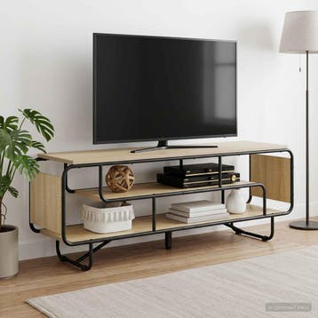 vidaXL TV-standaard 140 x 36 x 45 cm Sonoma Eiken Bewerkt, Huis en Inrichting, Minder dan 50 cm, Verzenden, Nieuw, Minder dan 100 cm