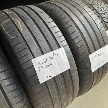 2 x Pirelli PZero 255-40-21 Zomerbanden 4mm, Gebruikt, 255 mm, Band(en), Personenwagen