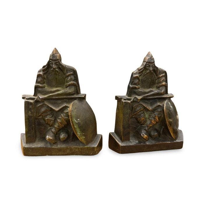 Attr. Metro - Holger Danske (Ogier de Deen) - Boekensteunen, Antiek en Kunst, Antiek | Meubels | Stoelen en Banken