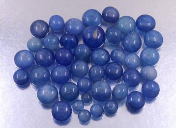 43 prachtige handgemaakte ronde tanzaniet kralen - 645,5 ct., Verzamelen