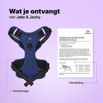 2dekans | Jake and Jacky Hondentuigje - Anti-Trek Tuig -, Dieren en Toebehoren, Ophalen of Verzenden, Zo goed als nieuw