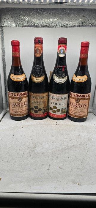 1979 x2 G. Damilano, 1959 & 1964 Marchesi di Barolo - Barolo, Nieuw
