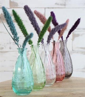 Gekleurd glazen flesje rome soft roze ø7,5 cm h15,8 per stuk, Hobby en Vrije tijd, Ophalen of Verzenden, Nieuw