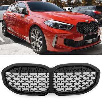 Grille Diamant glans zwart geschikt voor BMW 1 Serie F40 |