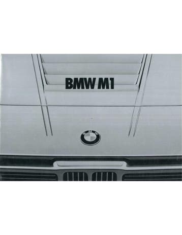 1978 BMW M1 BROCHURE DUITS, Nieuw, BMW, Author