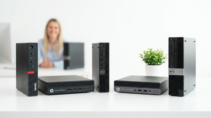 Mini PCs HP, Dell, Lenovo Grade A, Windows 11 Plug & Play, Computers en Software, Desktop Pc's, 4 Ghz of meer, SSD, Gaming, Refurbished