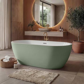 Ligbad Bahia  170 x 75 x 58 cm Vrijstaand Bad Groen, Verzenden, Nieuw, Bad