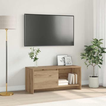 vidaXL Tv-meubelset 90 x 35 x 40 cm Artisan Eiken Bewerkt, Minder dan 50 cm, Verzenden, Nieuw, Minder dan 100 cm