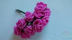 Mini Foam Roos Fuchsia 2,5 cm Zak 144 stuks, Ophalen of Verzenden, Nieuw