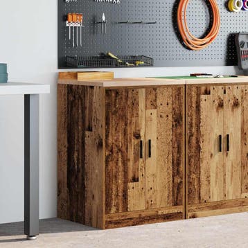 vidaXL Garagekast 60x51x85 cm massief grenenhout oud hout, Verzenden, Nieuw