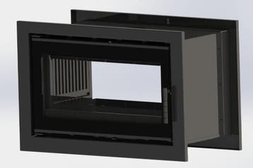 Inzet Tunnelhaard Houtgestookt Nordic W90, Nieuw