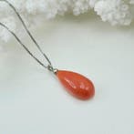 Koraal - Zilver - Ketting met hanger - CORALLO MEDITERRANEO, Antiek en Kunst