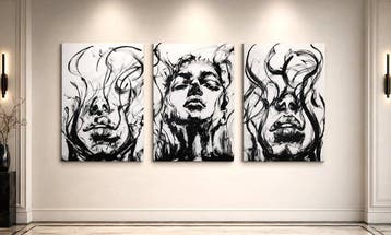 D. Witschkanow - „Veiled Ecstasy“ – Triptychon  I (XXL), Antiek en Kunst