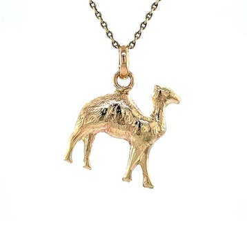 Gouden vintage kameel hanger 14 krt, Ophalen of Verzenden, Nieuw