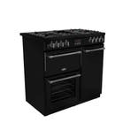 Belling 90DFT Gas Fornuis 90 cm - Zwart RVS, Witgoed en Apparatuur, Fornuizen, 60 cm of meer, Nieuw, Ophalen of Verzenden, Energieklasse A of zuiniger