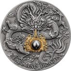 Niue. 5 Dollars 2023 Black Pearl and Dragon - Divine Pearls, Postzegels en Munten