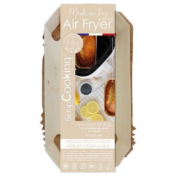 ScrapCooking Bakvorm Hout Rechthoek 20,5cm + Bakpapier 2st., Verzenden, Nieuw