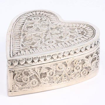 Hartvormig Doosje - Oosters - Doos - .800 zilver