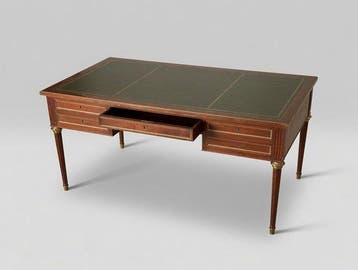Tafel - Franse Louis XVI-stijl mahoniehouten bureau plat