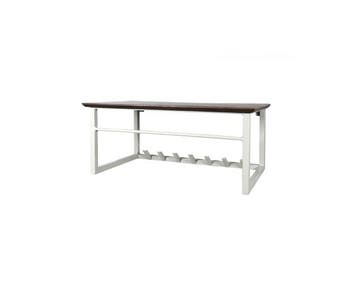 Kapstok Antigua met hoedenplank mangohout - 7 haken -, Huis en Inrichting, Woonaccessoires | Kapstokken, Ophalen of Verzenden